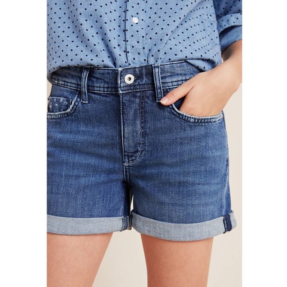 Anthropologie Mid Rise Denim Shorts